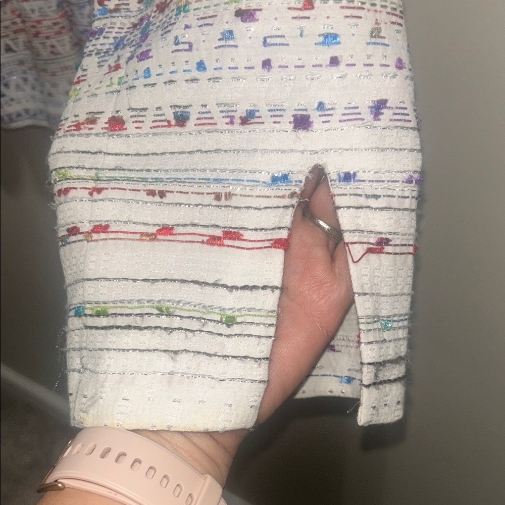 Zara White and Blue Patterned Blazer - Picture 11 of 11